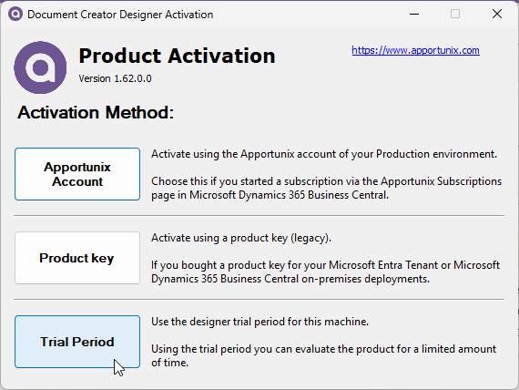 Designer Trial Period