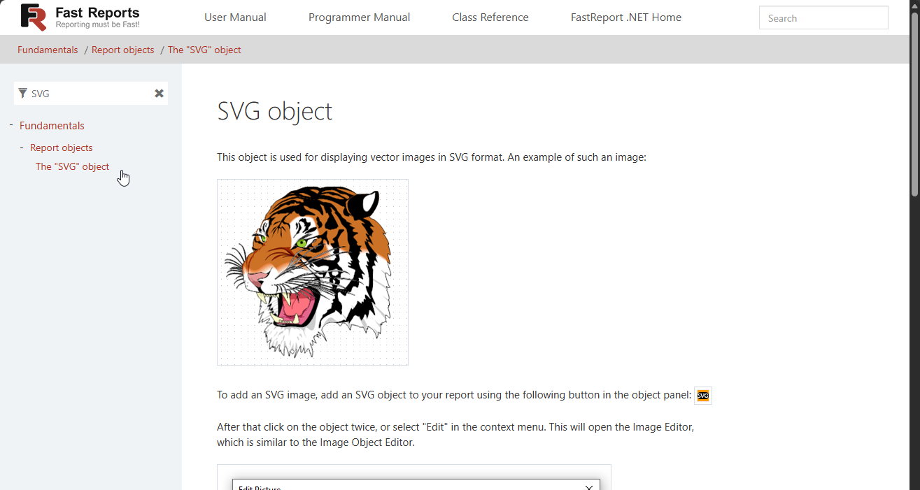 Filter in the Online Designer Manual